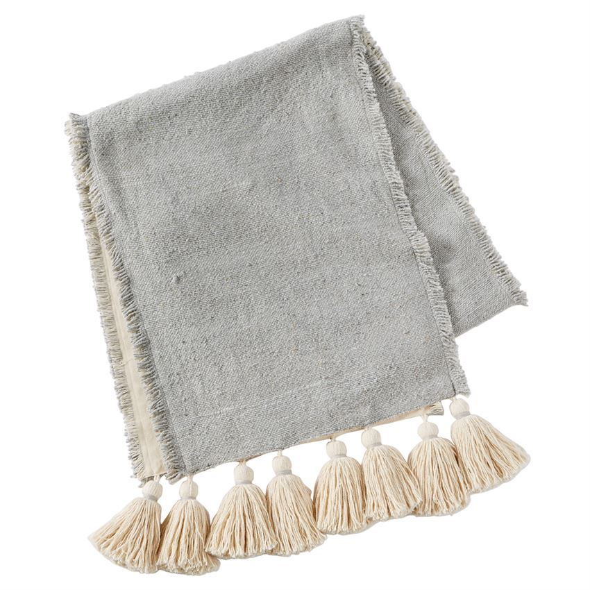 Gray Ponchaa Table Runner — alternate view 2