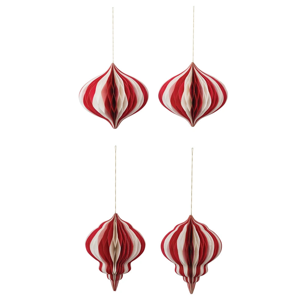 Paper Folding Honeycomb Ornament with Gold Glitter Edge — alternate view 6