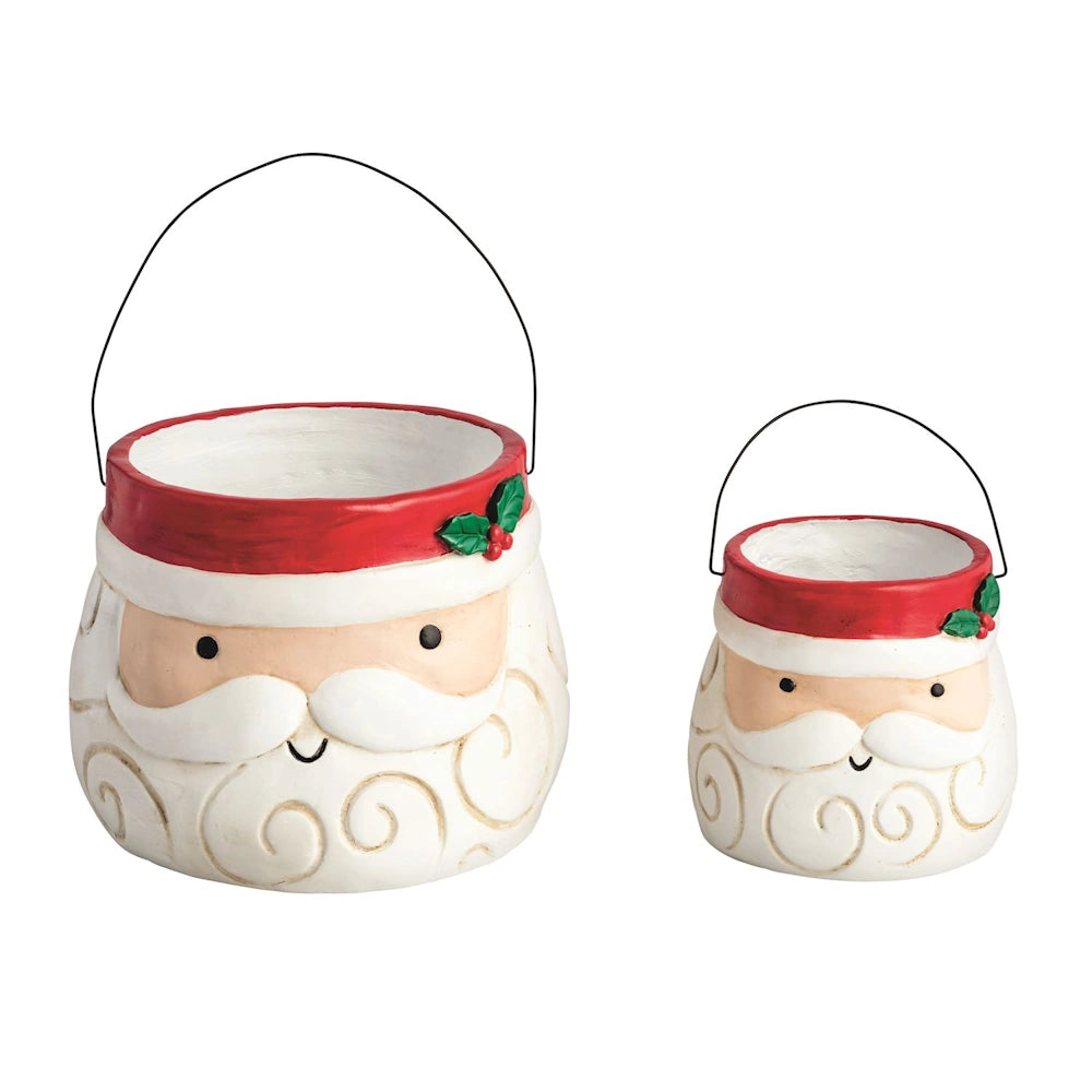 Paper Mache Santa Treat Buckets — alternate view 2