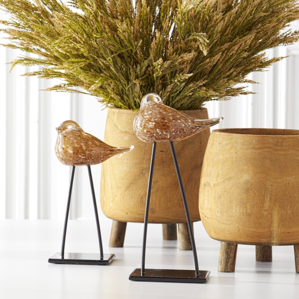 Large Paulownia Wood Pot with Legs — alternate view 3