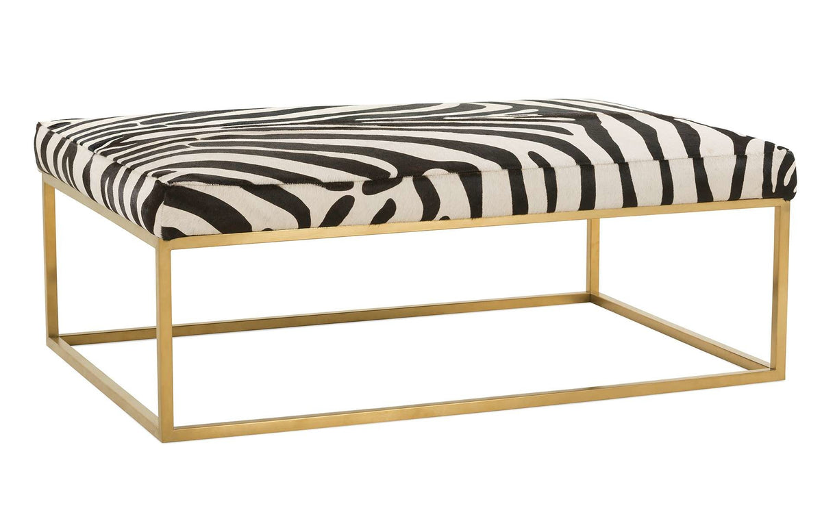Percy Leather Cocktail Table Hair On Hide — alternate view 4