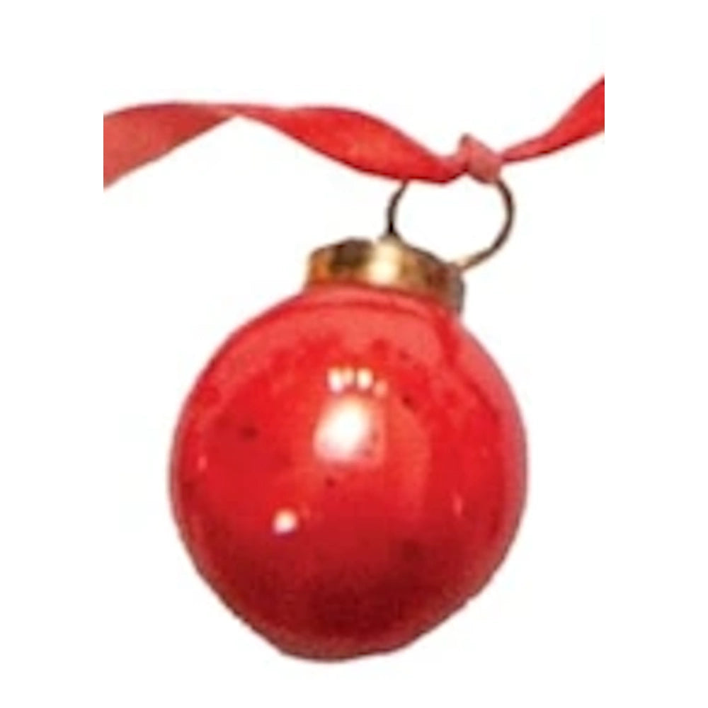 Pink & Red Embossed Mercury Glass Ornament — alternate view 4