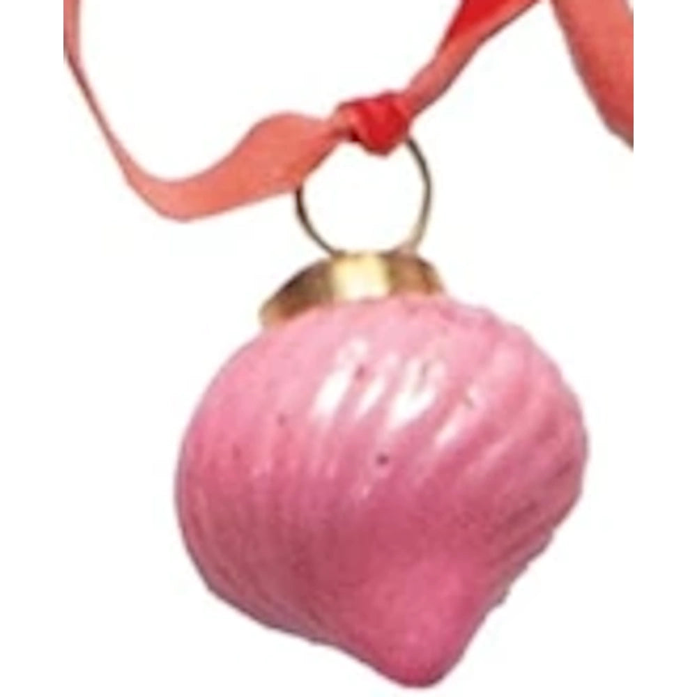 Pink & Red Embossed Mercury Glass Ornament — alternate view 5
