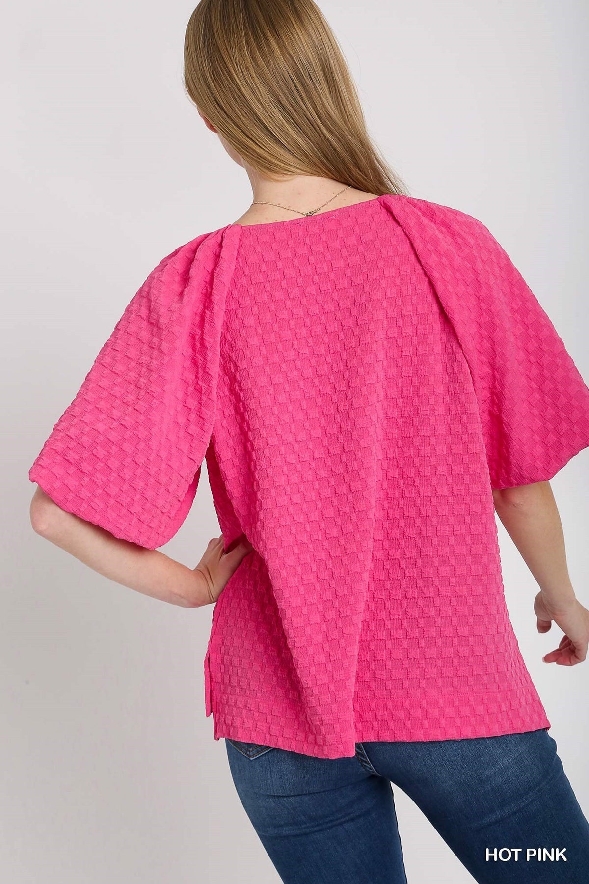 Jacquard Round Neck Top — alternate view 3