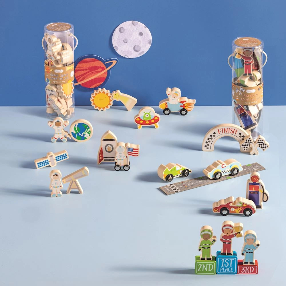 Race Car Wood Toy Set — alternate view 2
