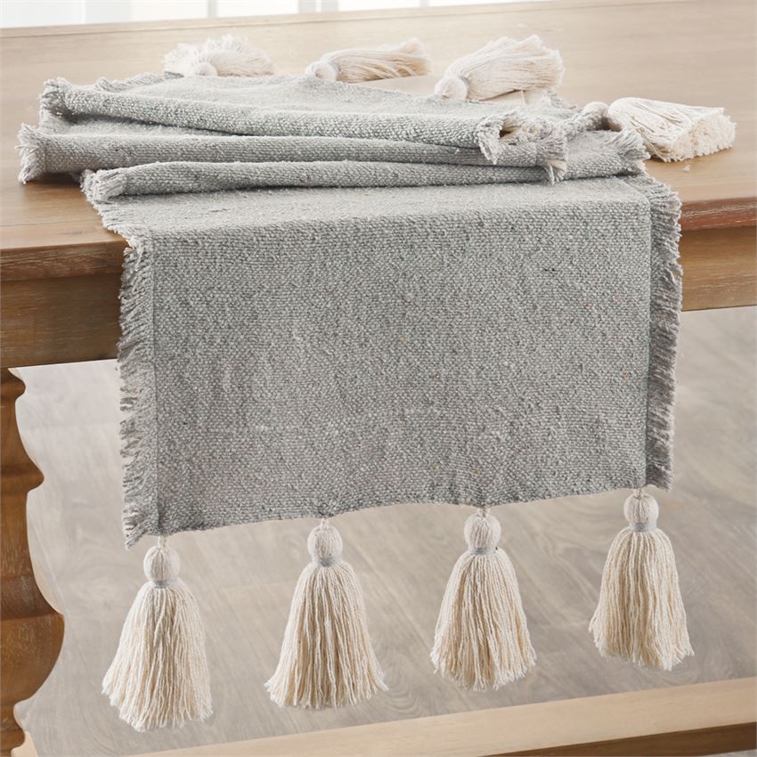 Gray Ponchaa Table Runner — alternate view 3