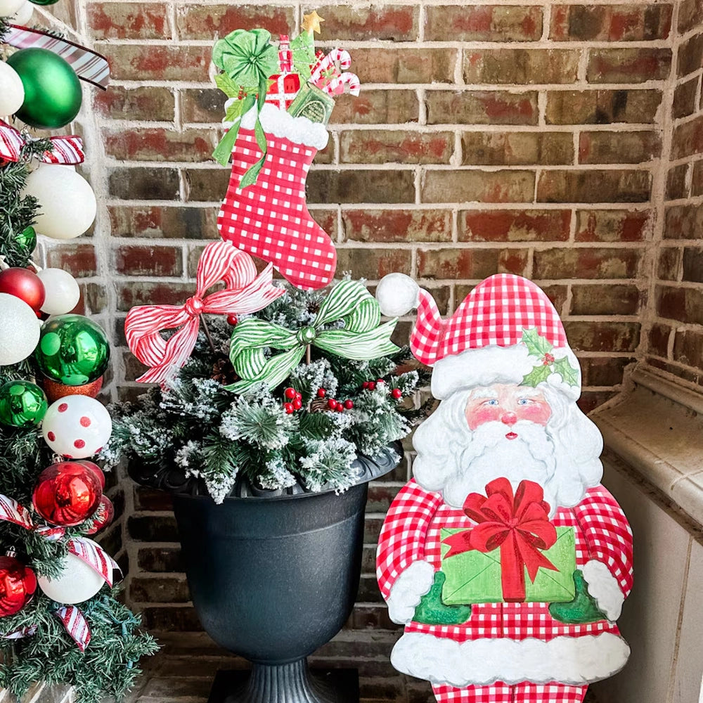Set of 2 Red & Green Bows