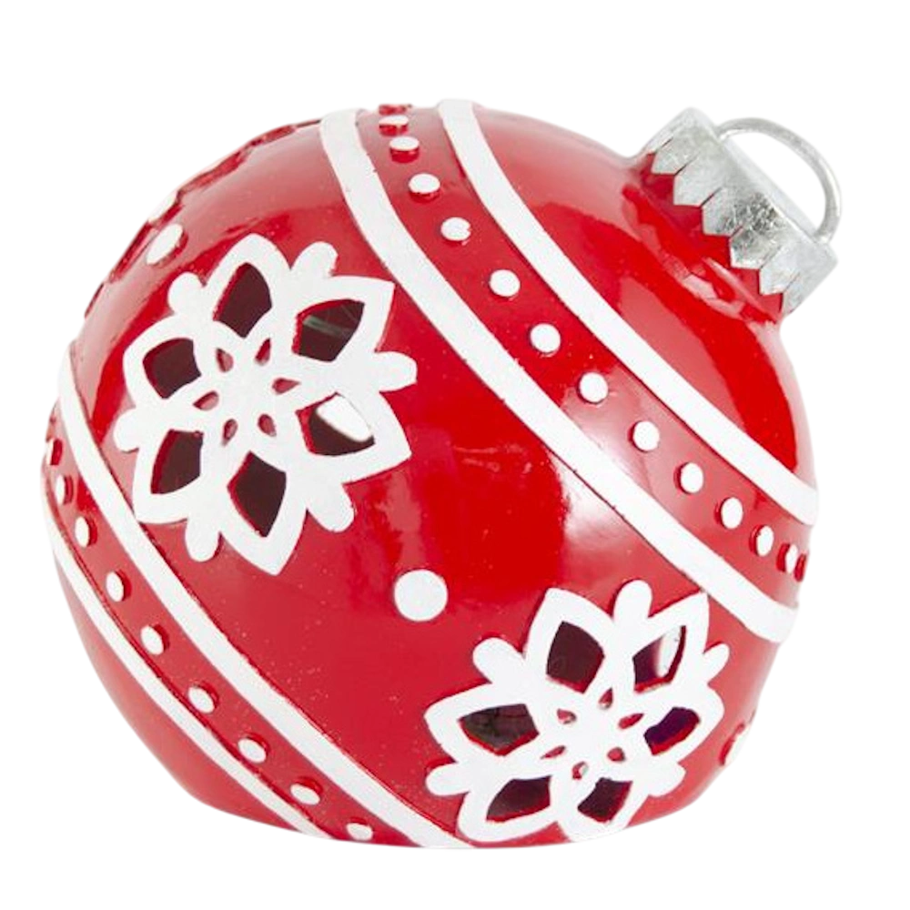 Red & White Resin LED Ornaments with Timers — alternate view 2
