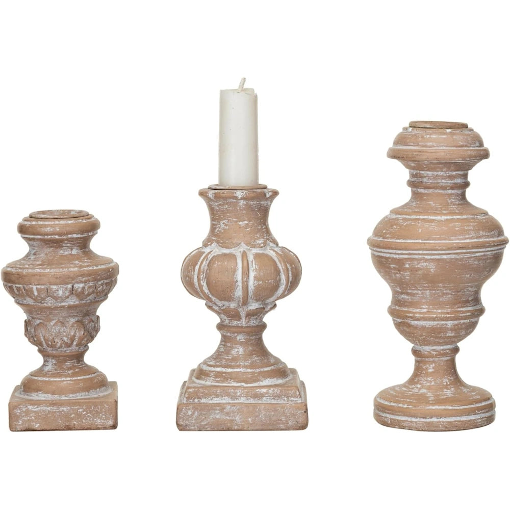 Set of 3 Resin Urn Shaped Taper Holders — alternate view 3