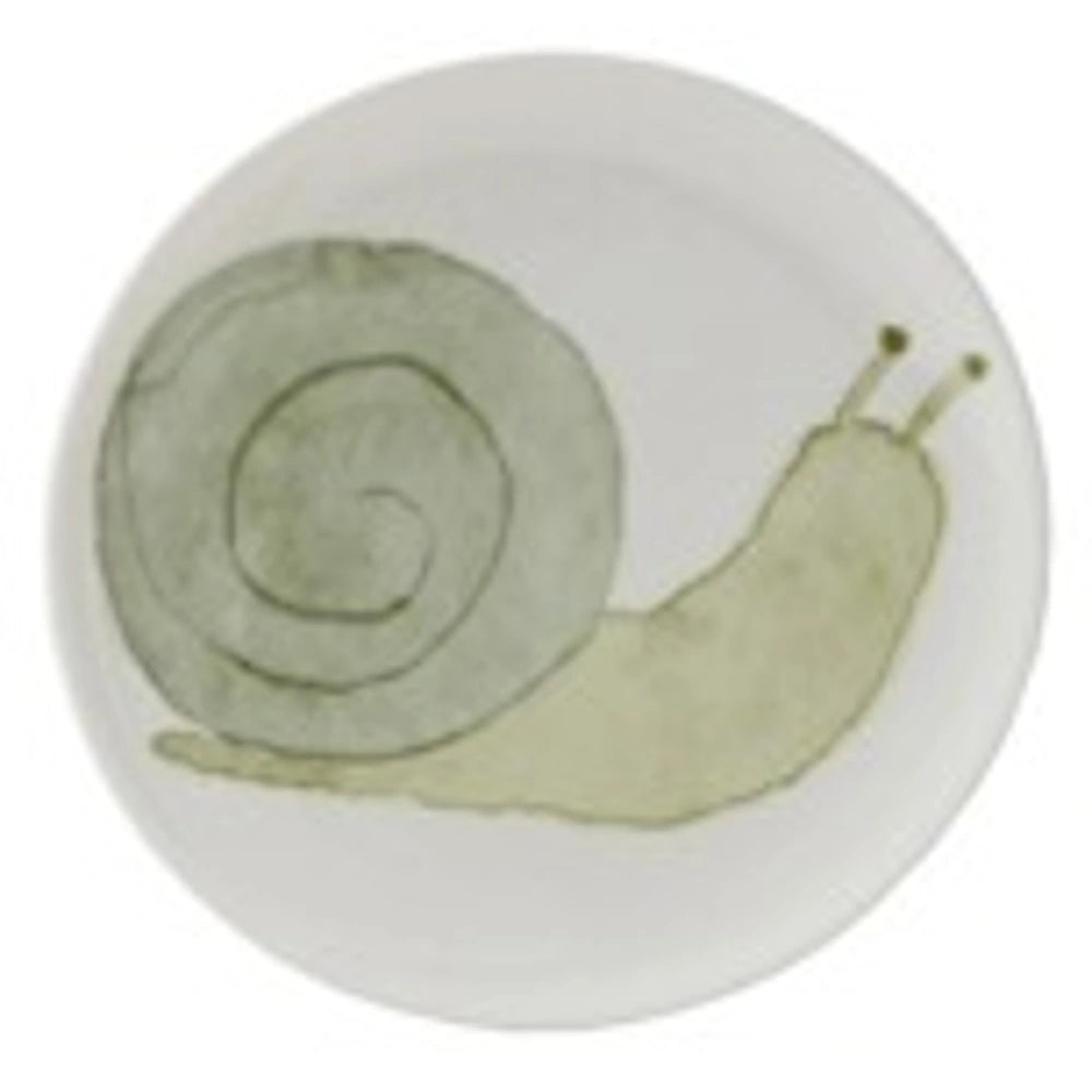Round Stoneware Plate with Animal Multi Color — alternate view 10
