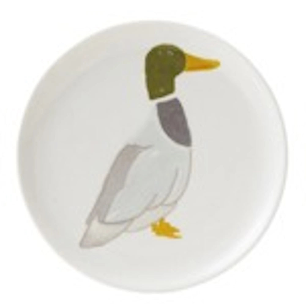 Round Stoneware Plate with Animal Multi Color — alternate view 4