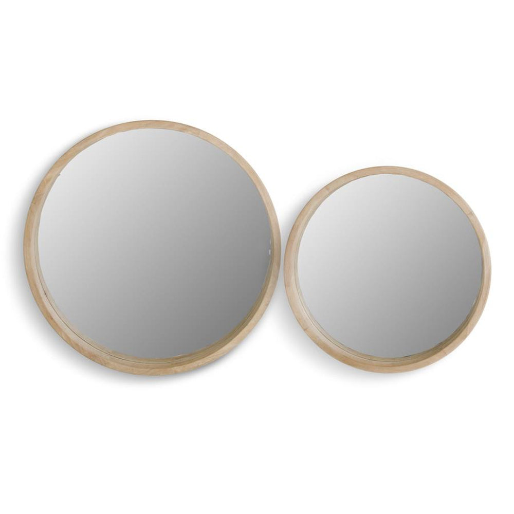 Large Round Wood Mirror — alternate view 2