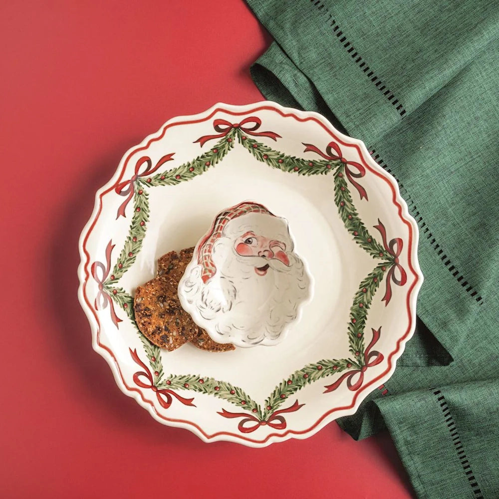 Santa Chip and Dip Bowl