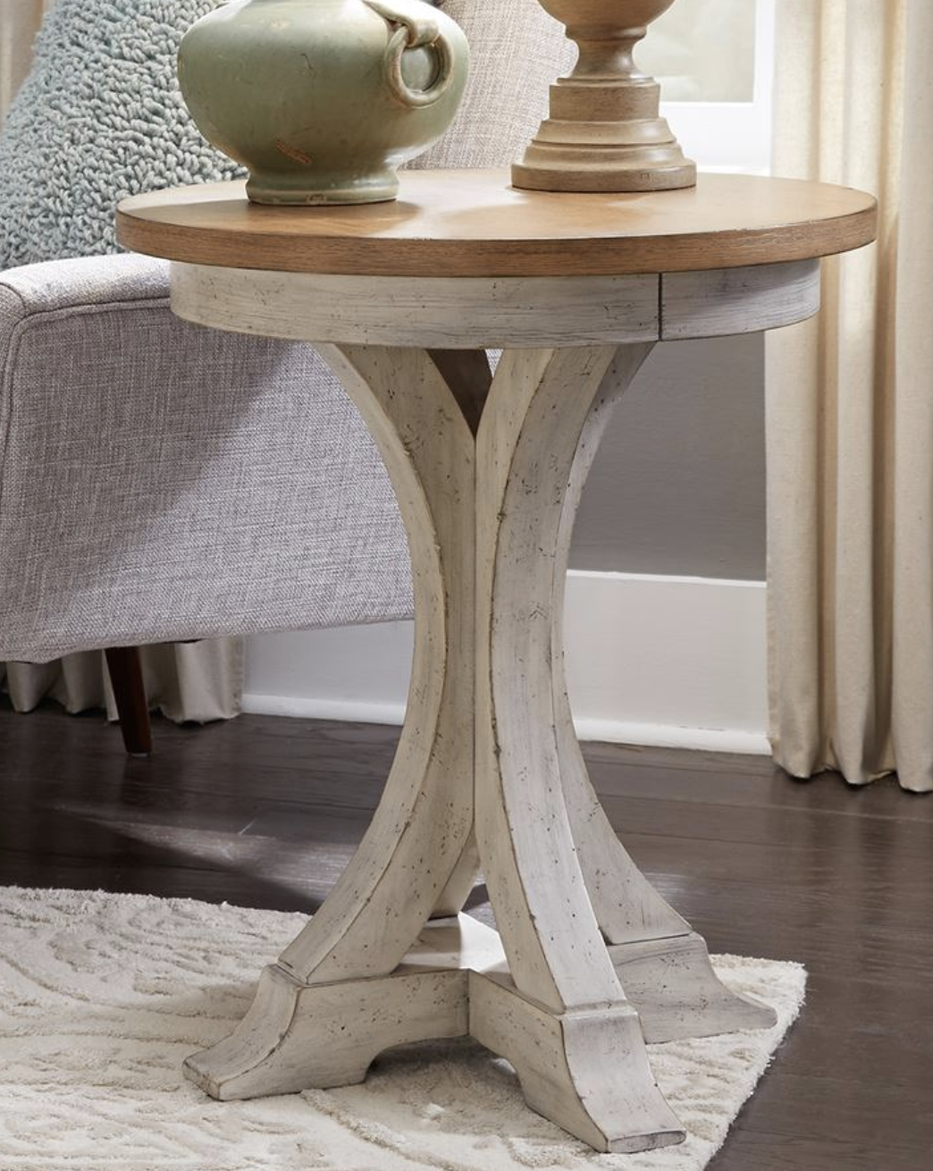 Farmhouse Reimagined Round Chair Side Table — alternate view 2
