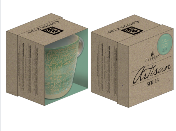 Porcelain Cup, 12 oz, Artisan Series 4, Green — alternate view 5