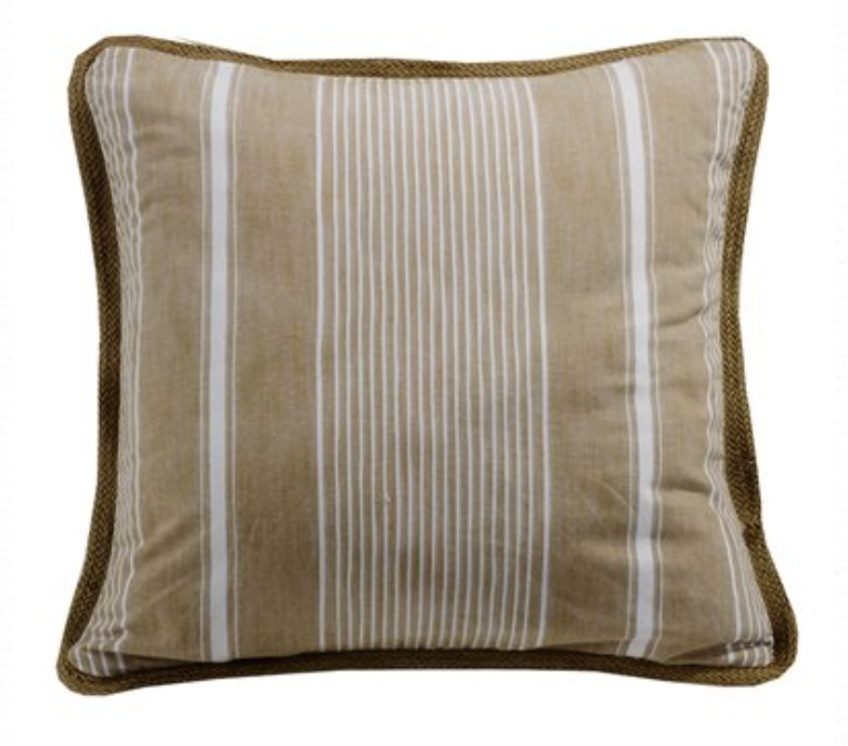 Newport Taupe Stripe Reversible Euro Sham with  Trim — alternate view 3