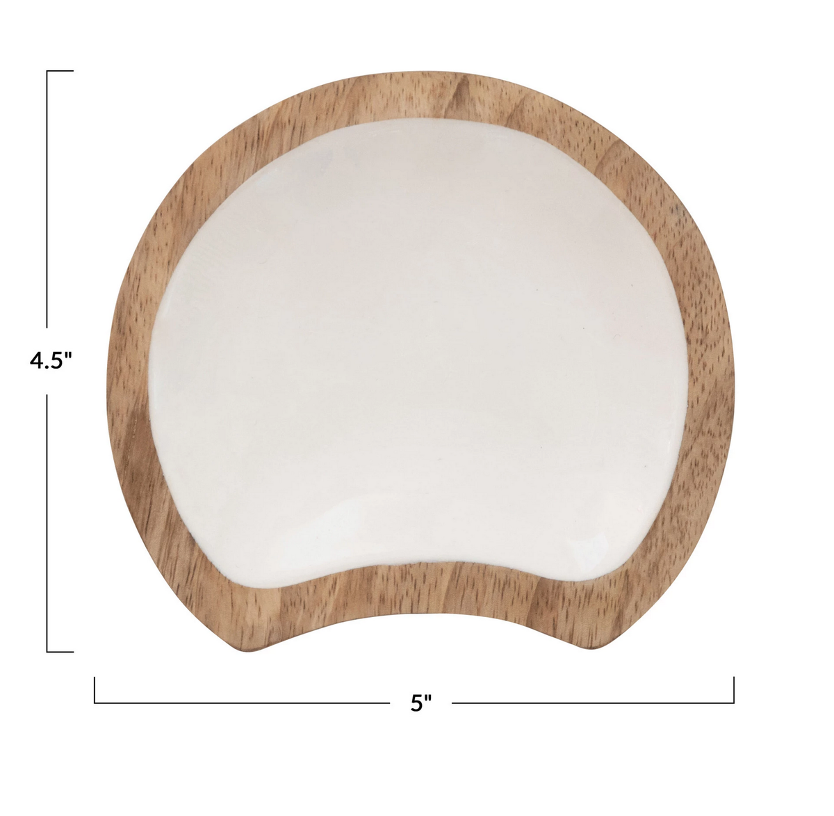 Enameled Mango Wood Spoon Rest — alternate view 2