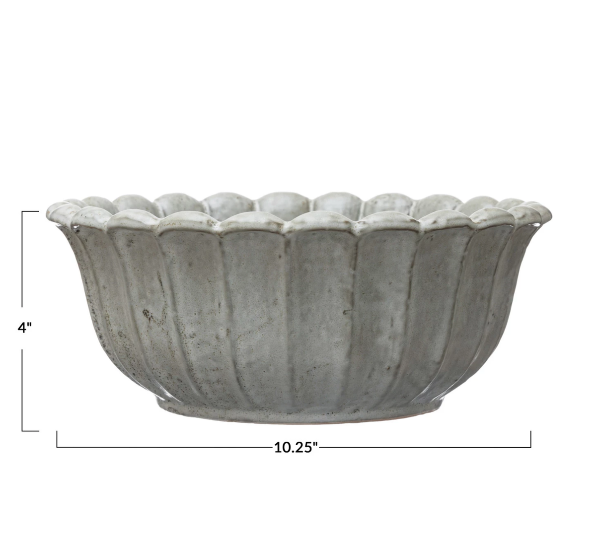 Stoneware Flower Shaped Bowl — alternate view 2