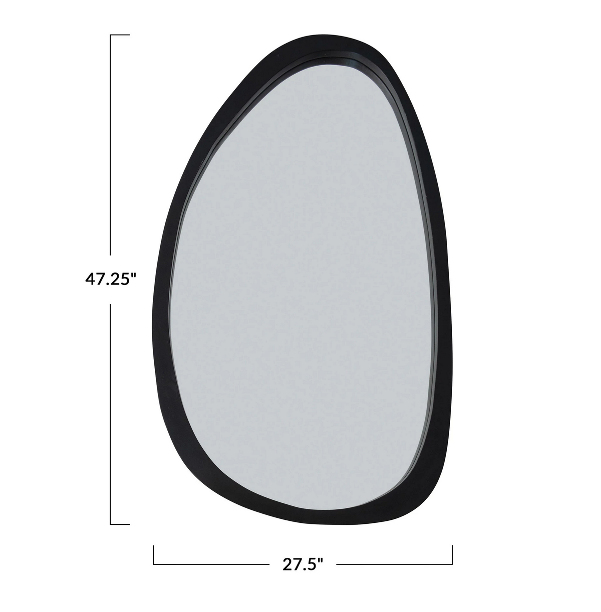 Oblong Mango Wood Framed Wall Mirror — alternate view 2