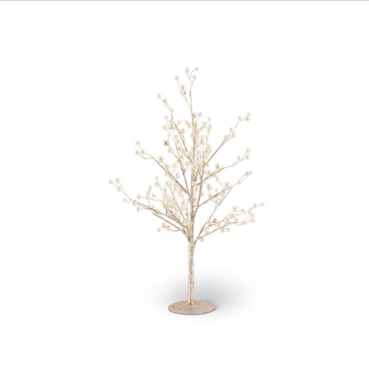 18 Inch Gold Glittered Twig Tree w/Pearl