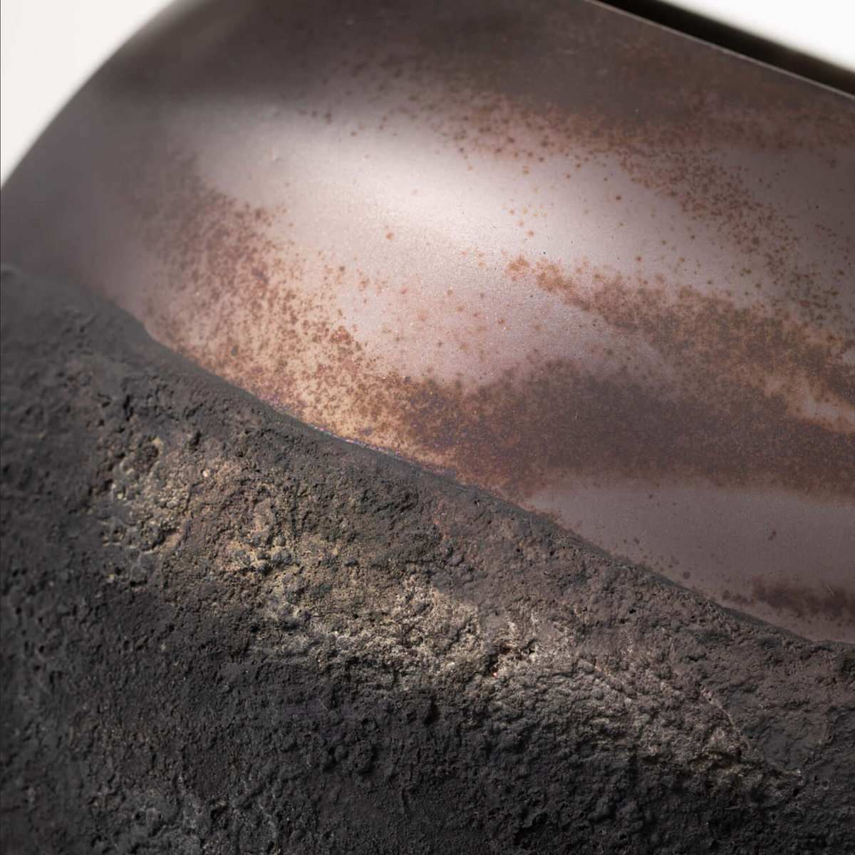 Dark Iridescent Bowl Vase — alternate view 2