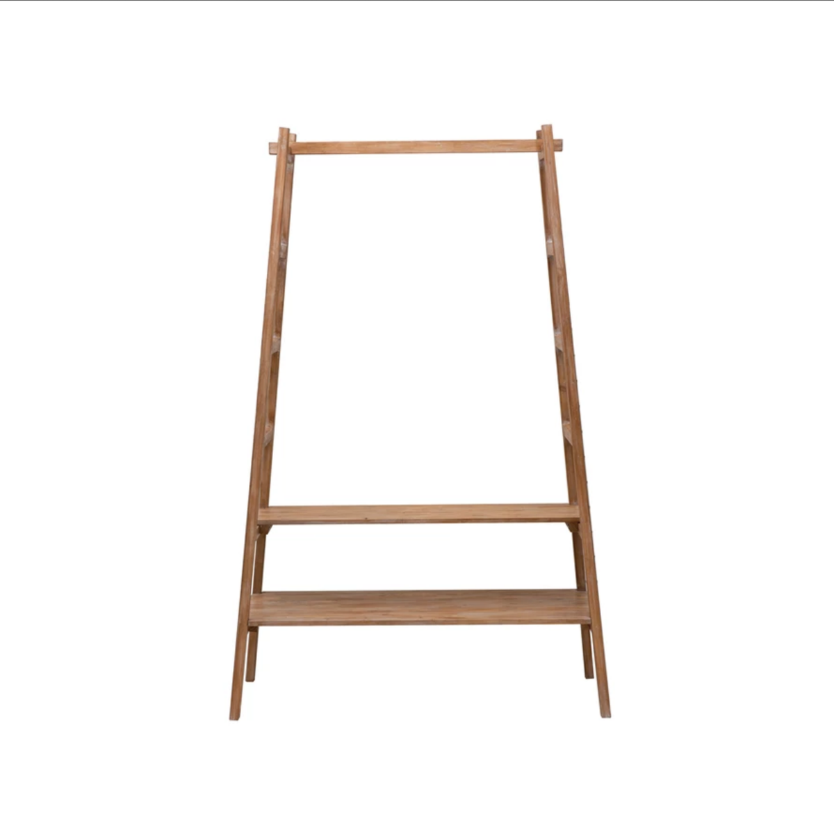 Pine Wood Rack with 2 Shelves — alternate view 3
