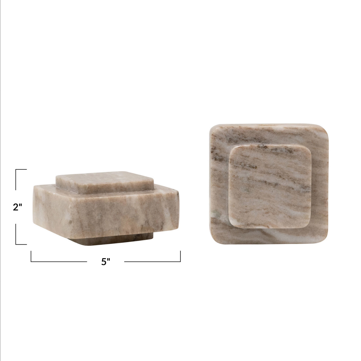 Square Marble Bookend — alternate view 2