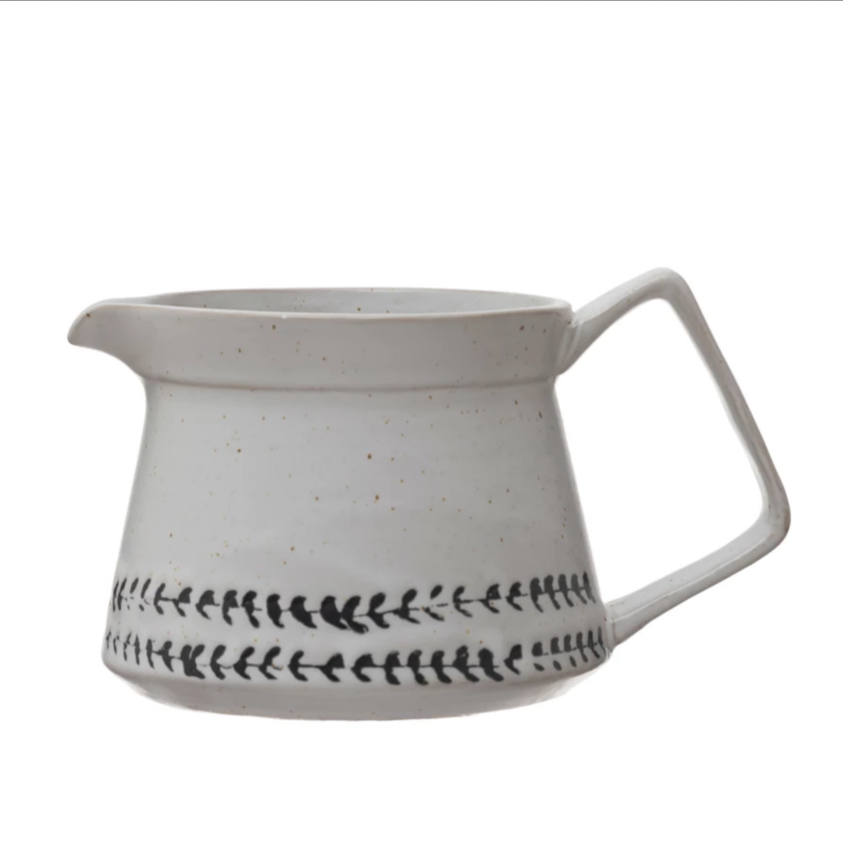 Stoneware Creamer w/ Debossed Pattern Bottom — alternate view 2