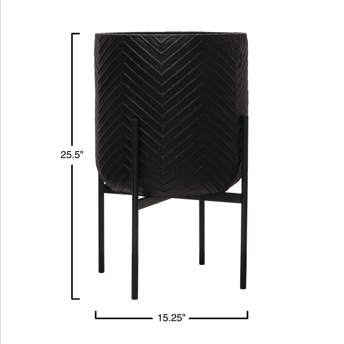 Black Metal Planters with Stand — alternate view 2