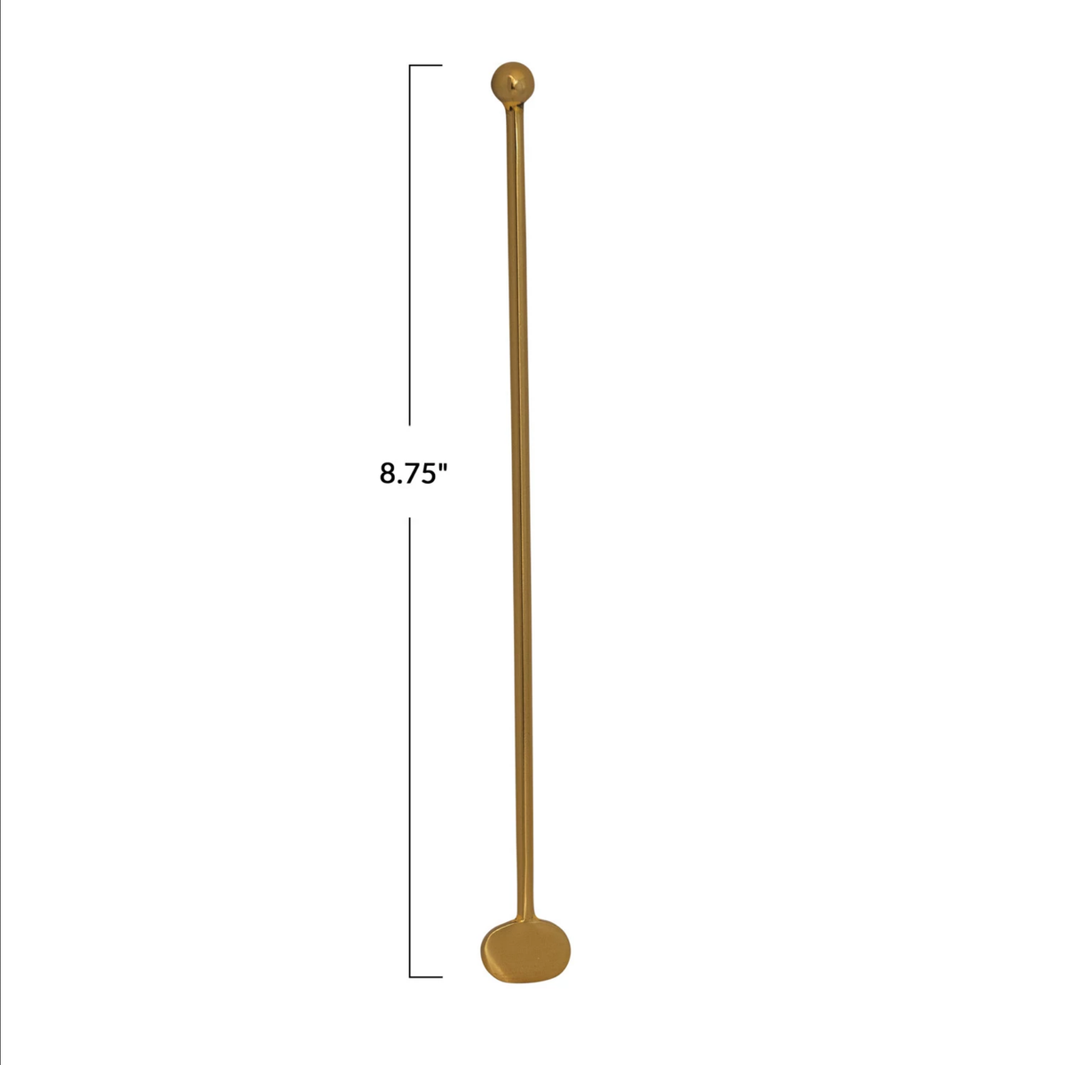 Stainless Steel Cocktail Stirrer, Antique Brass Finish — alternate view 2