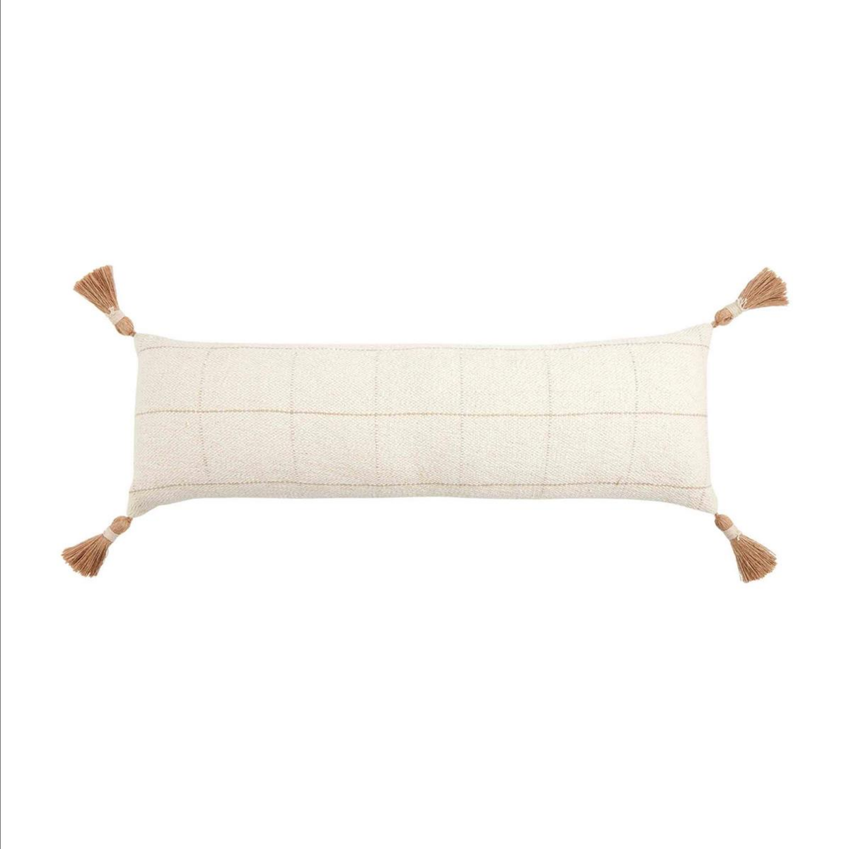 Long Woven Check Pillow — alternate view 2