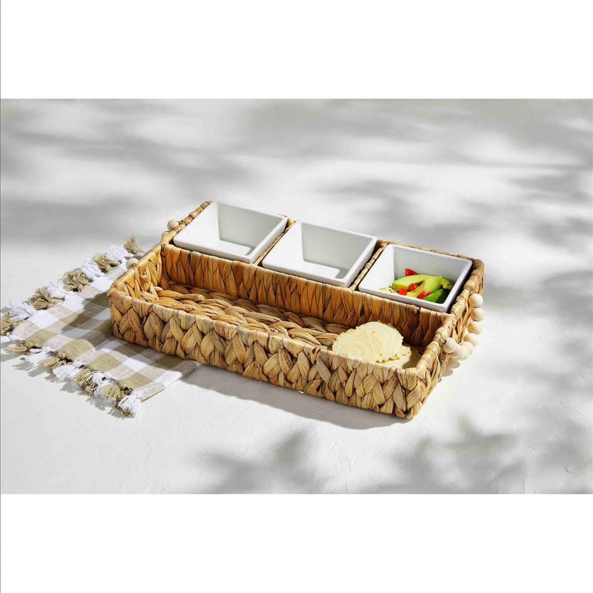 Woven Tray & Dip Cup Set — alternate view 2