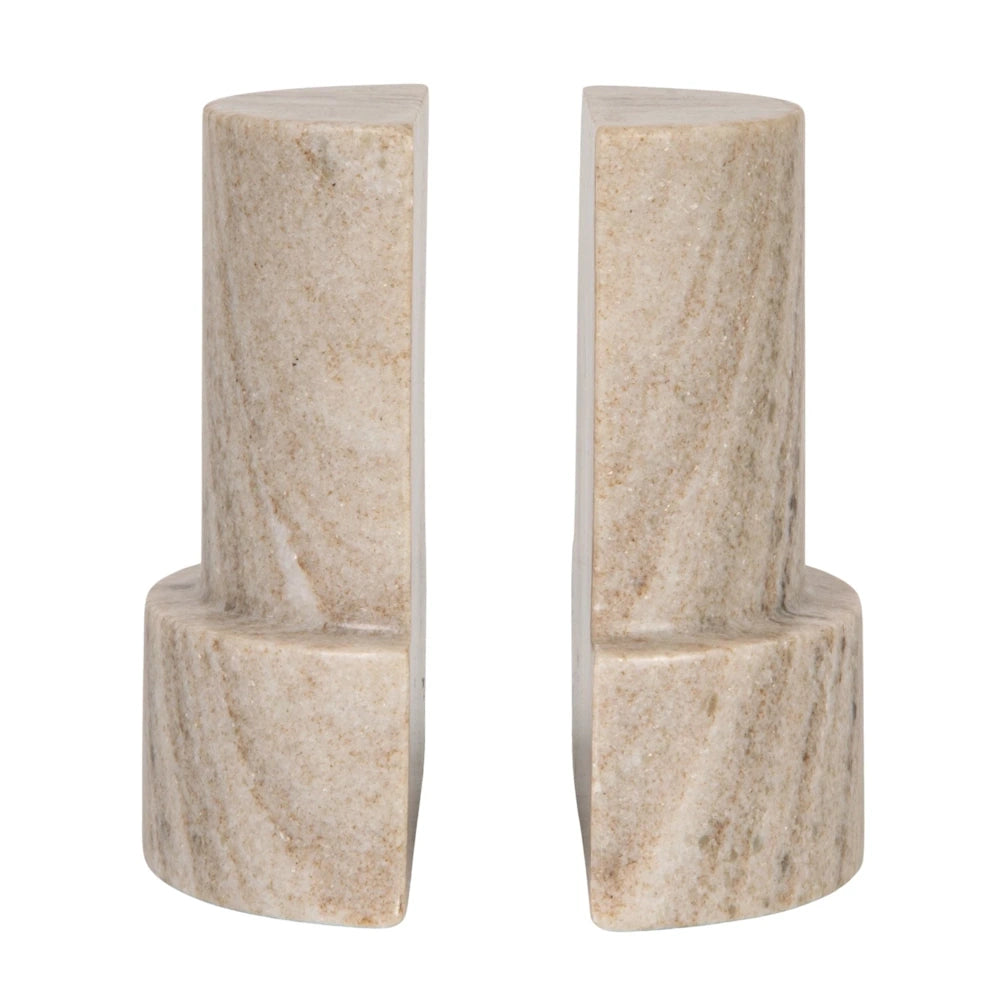 Beige Marble Column Shaped Bookend — alternate view 3
