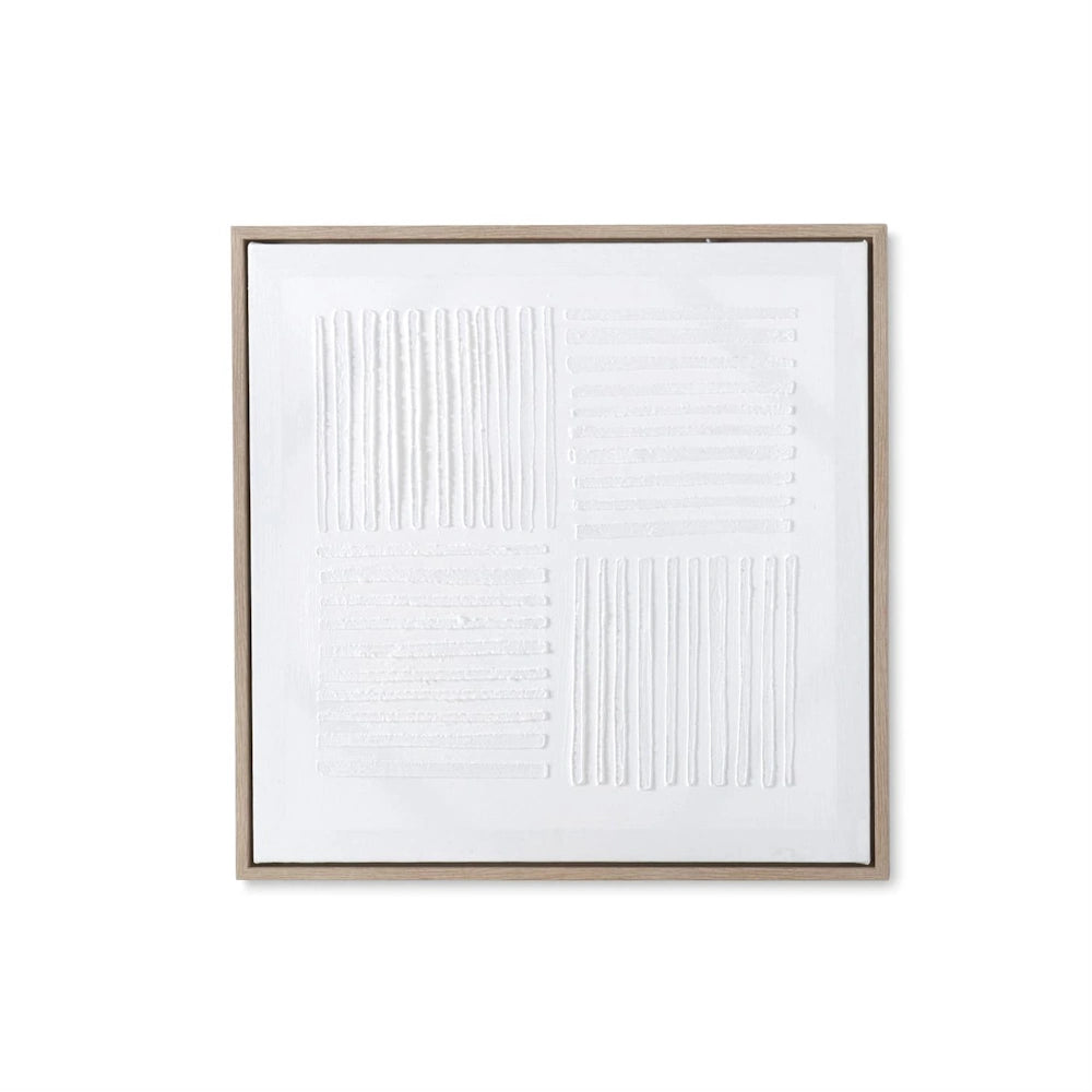 Set of 2 Framed Handcrafted Abstract Plaster — alternate view 3