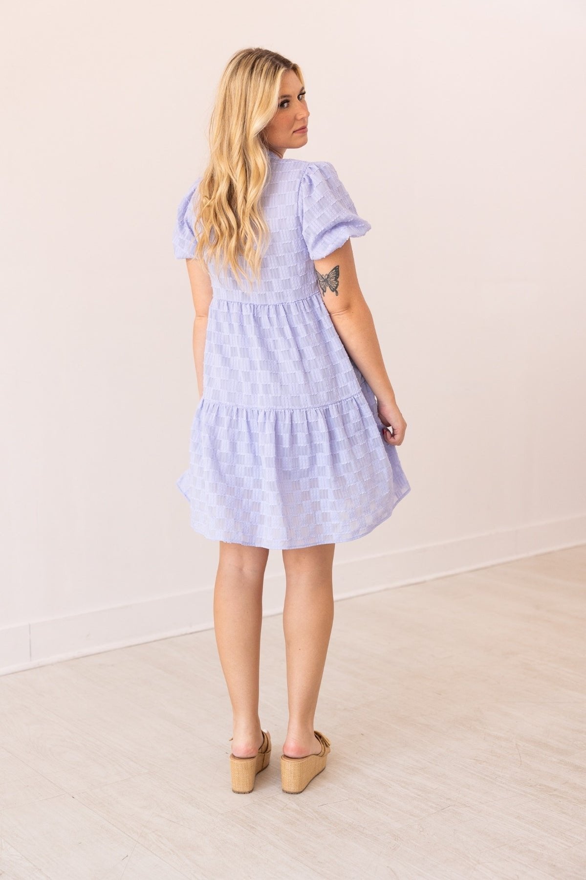 V-Neck Checkered Dress — alternate view 5