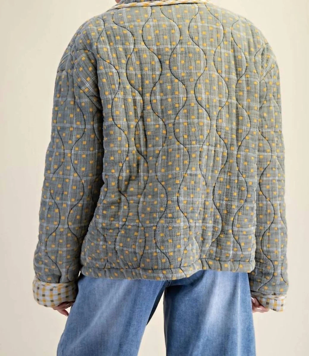 Quilted Mineral Washed Jacket — alternate view 4