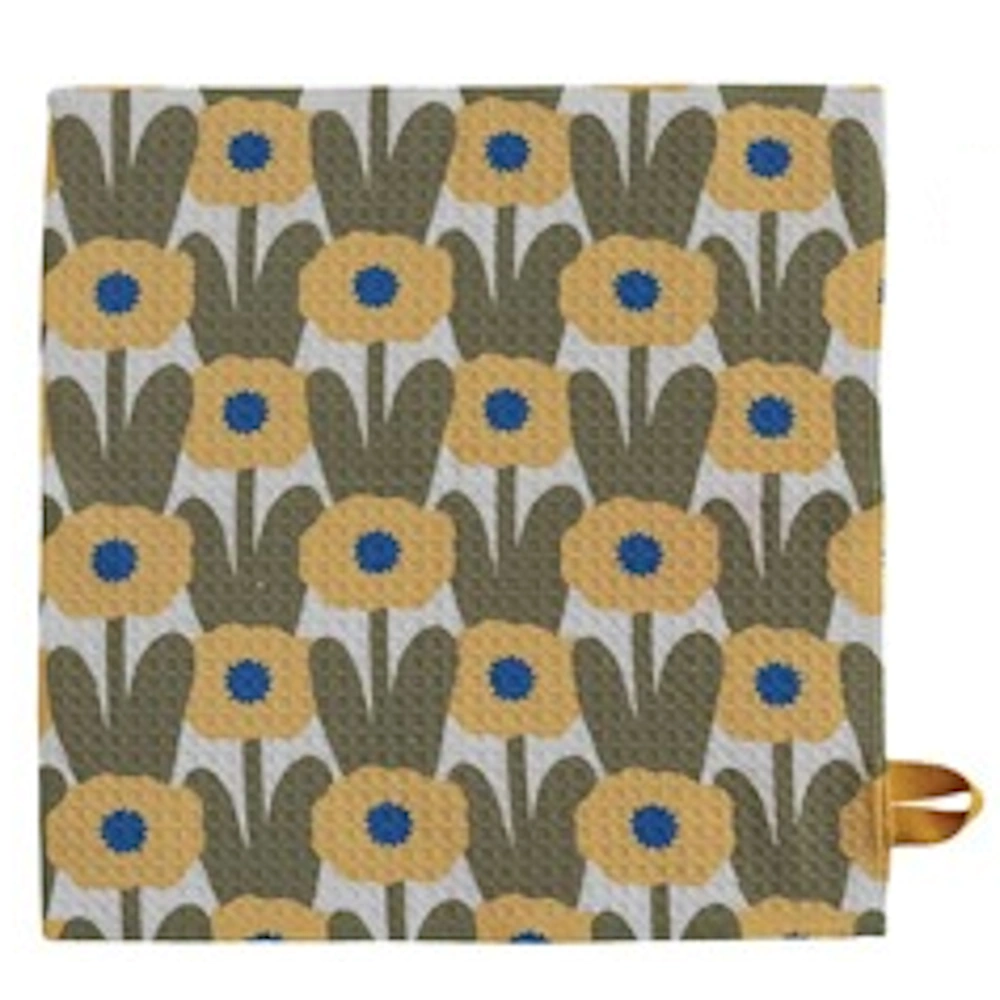 Square Floral Printed Recycled Microfibre Dish Cloths — alternate view 3