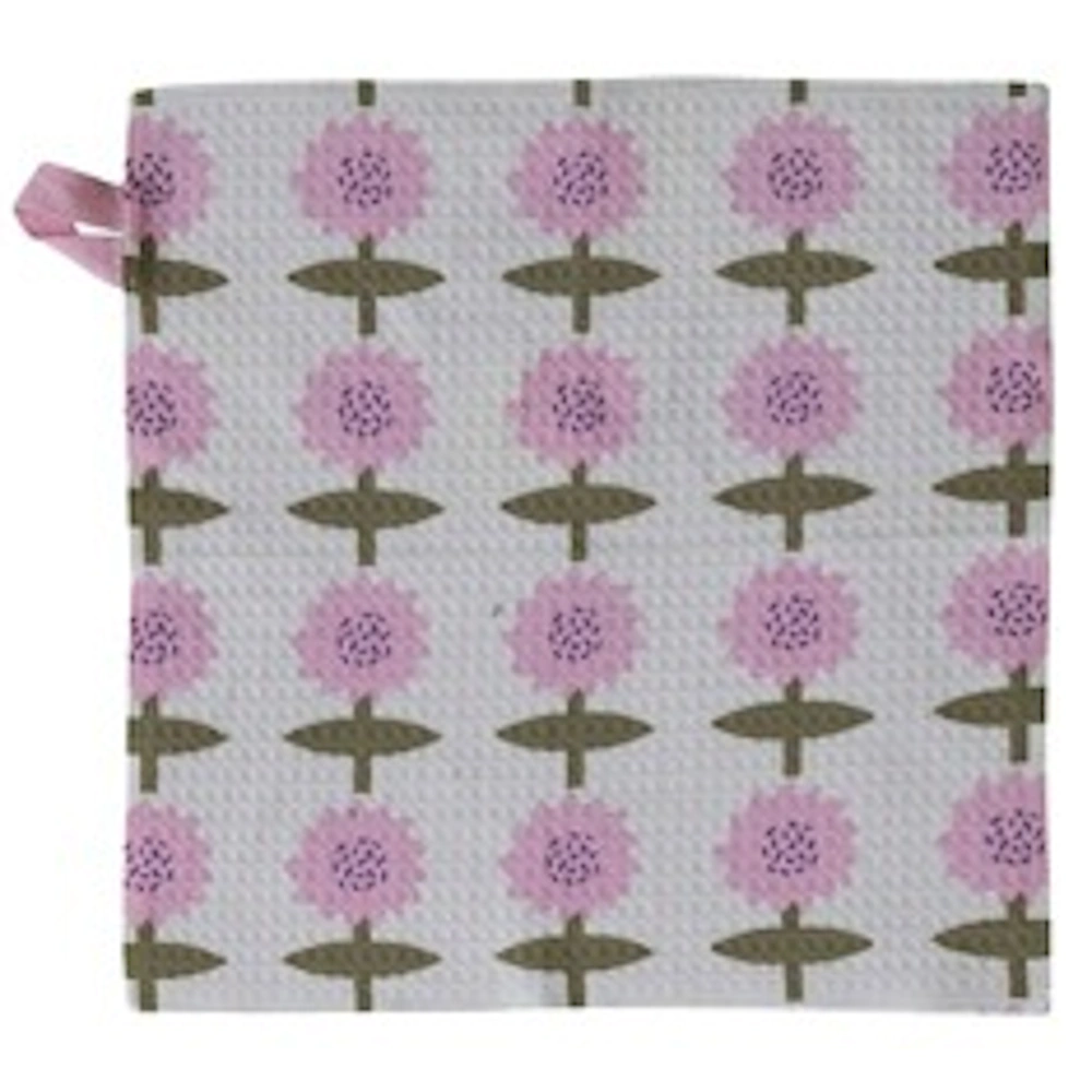 Square Floral Printed Recycled Microfibre Dish Cloths — alternate view 4