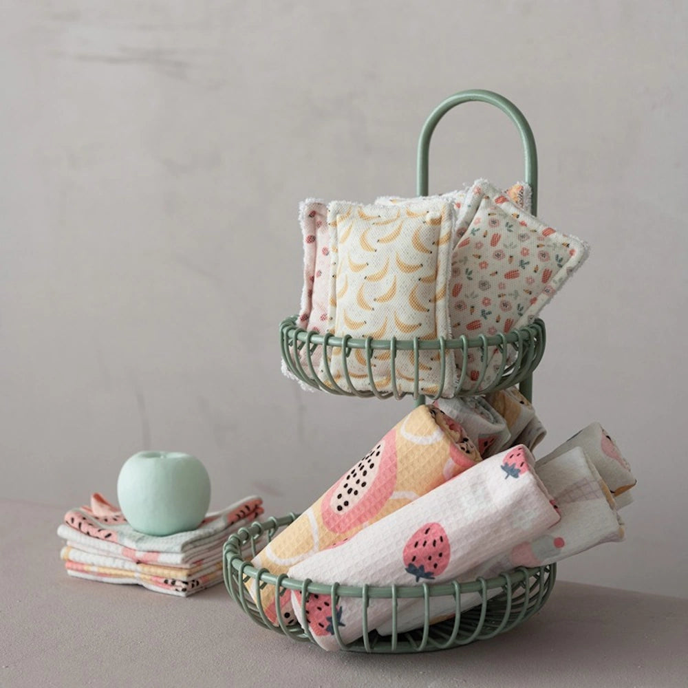 Square Printed Recycled Microfibre Dish Cloths — alternate view 2