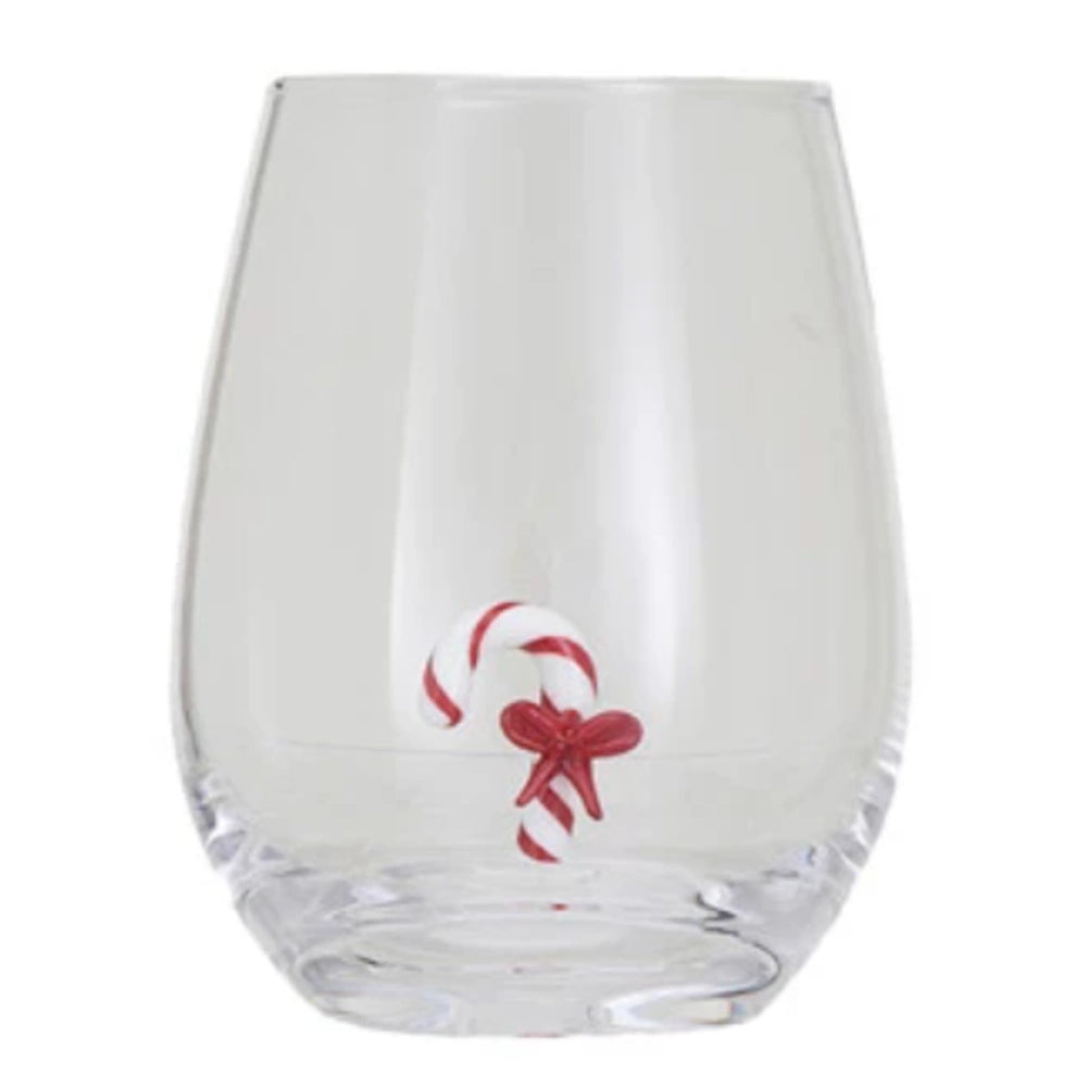 Stemless Wine Glass with Holiday Figure — alternate view 10