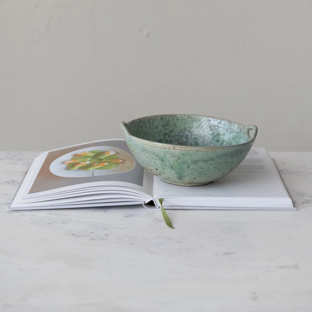 Stoneware Berry Bowl with Handles — alternate view 5