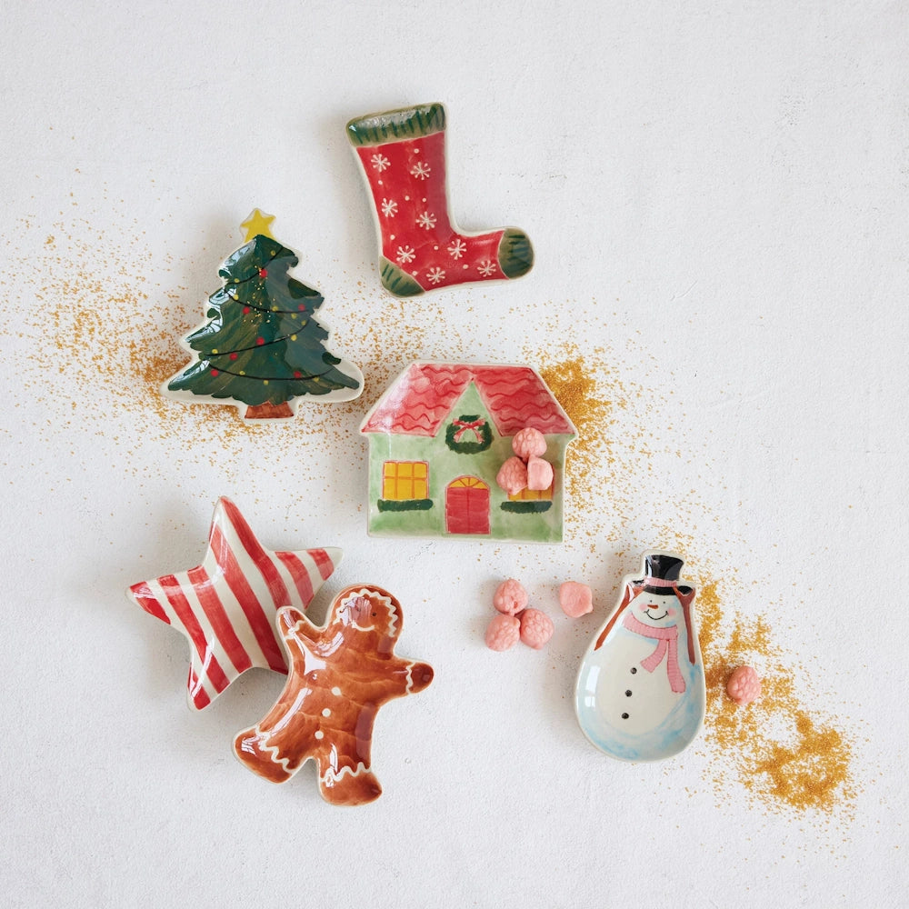 Stoneware Holiday Shaped Dish