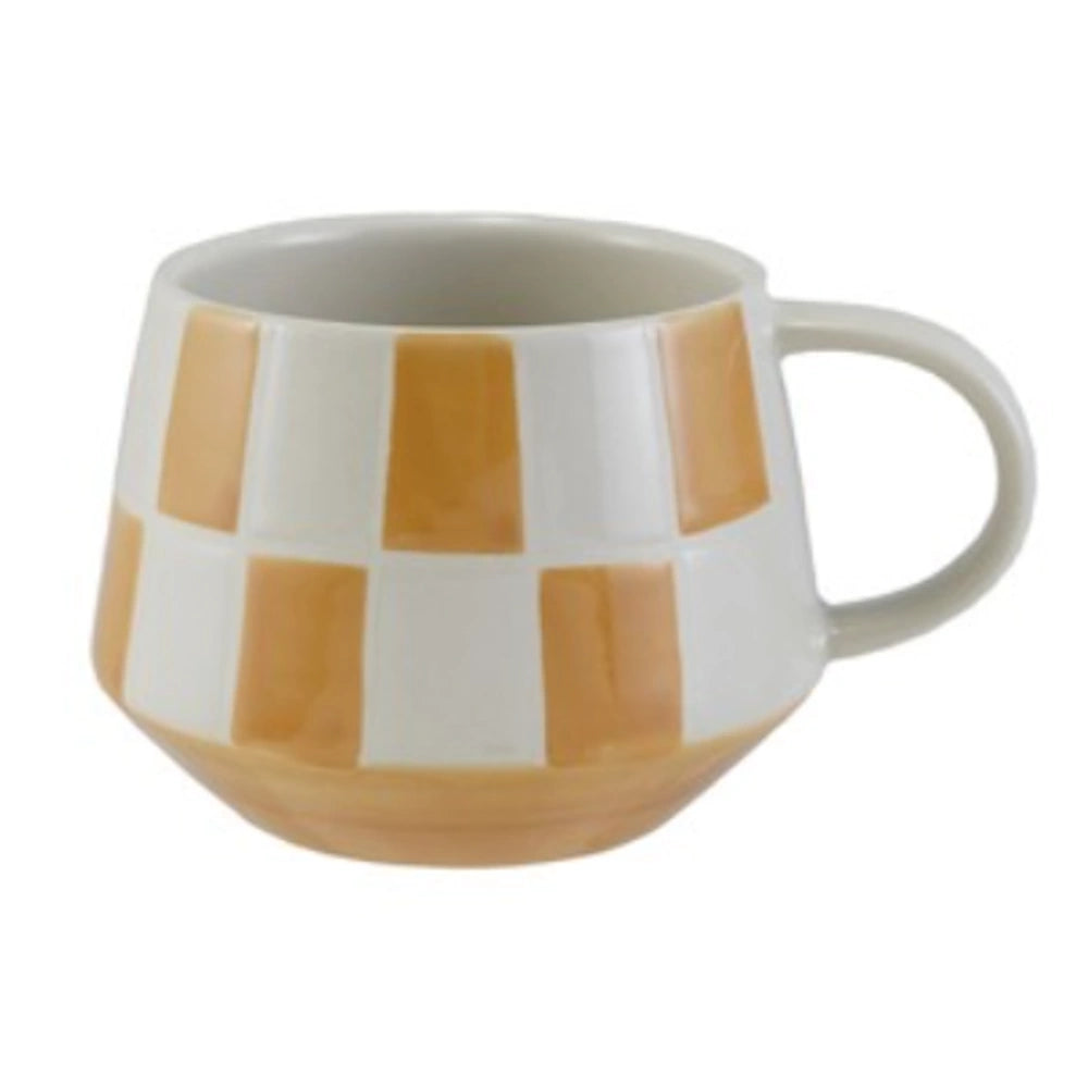 Stoneware Mug with Checkered Pattern — alternate view 3