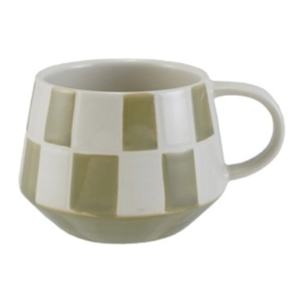 Stoneware Mug with Checkered Pattern — alternate view 5