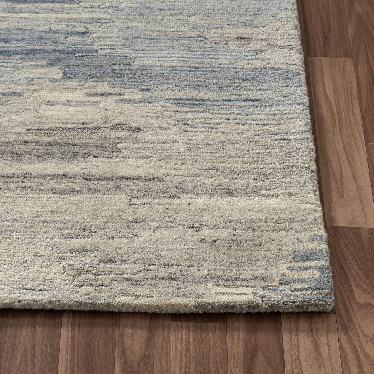 Blue / Gray Stripe Rug — alternate view 4