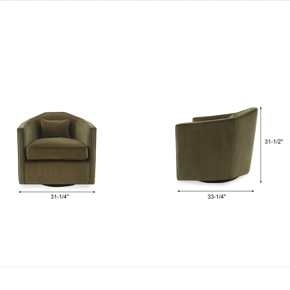 Olive Swivel Chair — alternate view 7