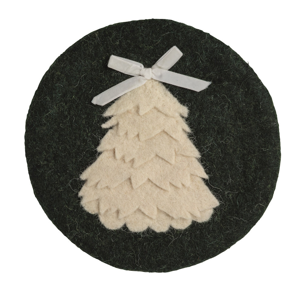 White Christmas Felted Trivets — alternate view 3