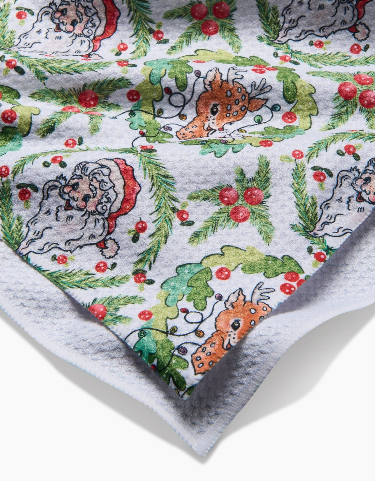 Berry Retro Holiday Tea Towel — alternate view 3