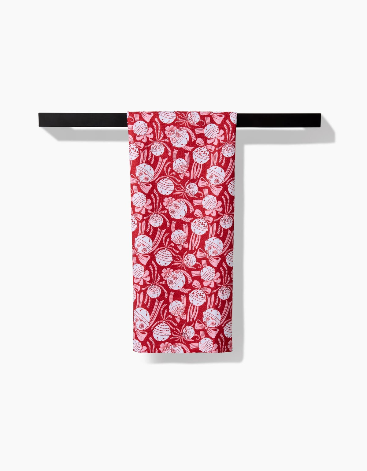 Holiday Bells Bows Tea Towel