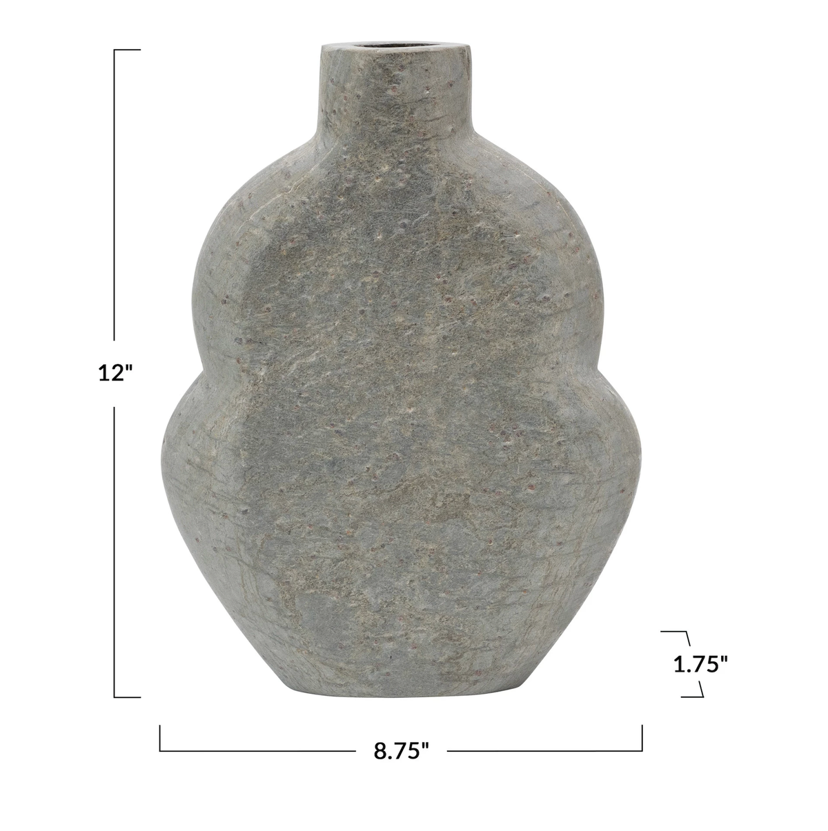 Slate Vase, Grey — alternate view 4